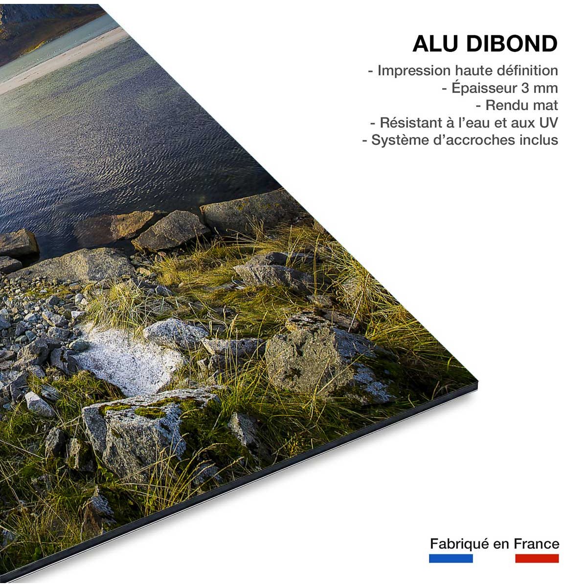 Tableau lac glacière tableau alu dibond, HEXOA