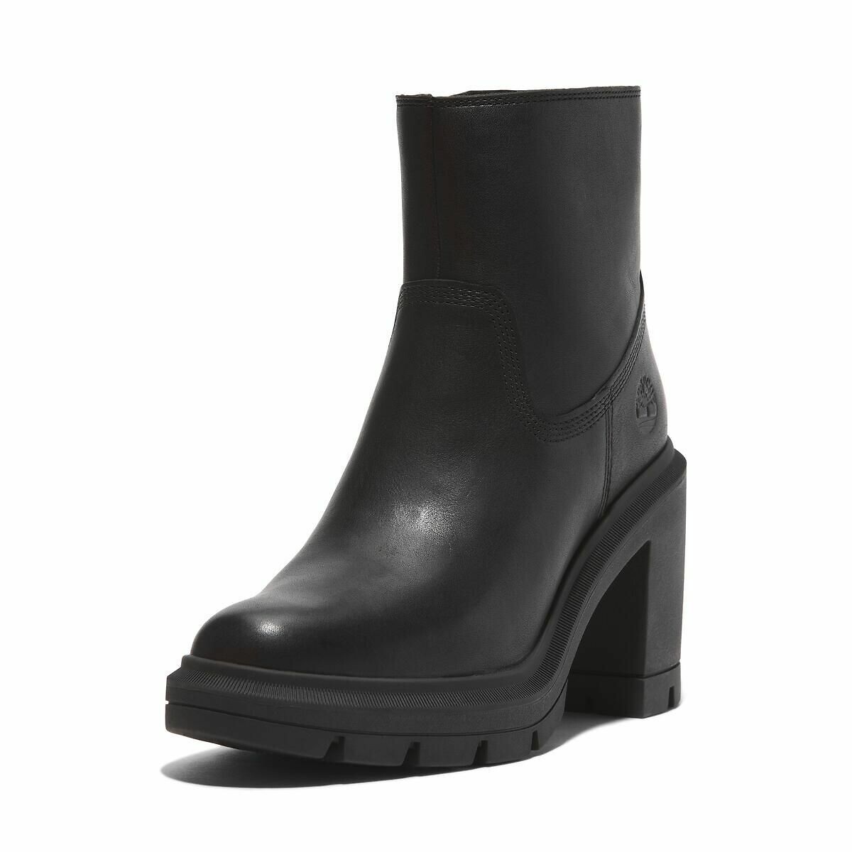 Boots cuir à talon Allington Heights noir, TIMBERLAND