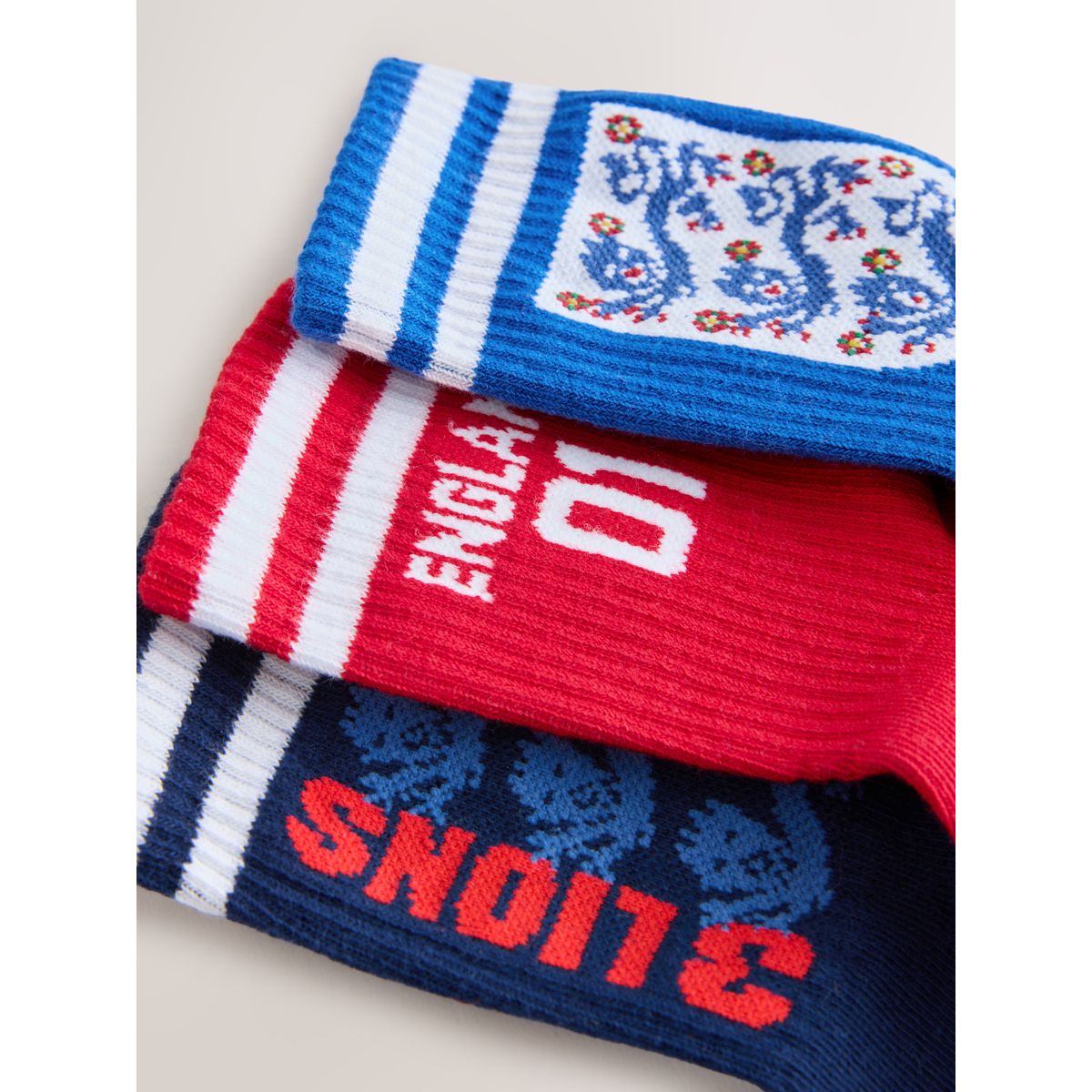 Chaussettes sport coton licence, 3 paires angleterre, NEXT