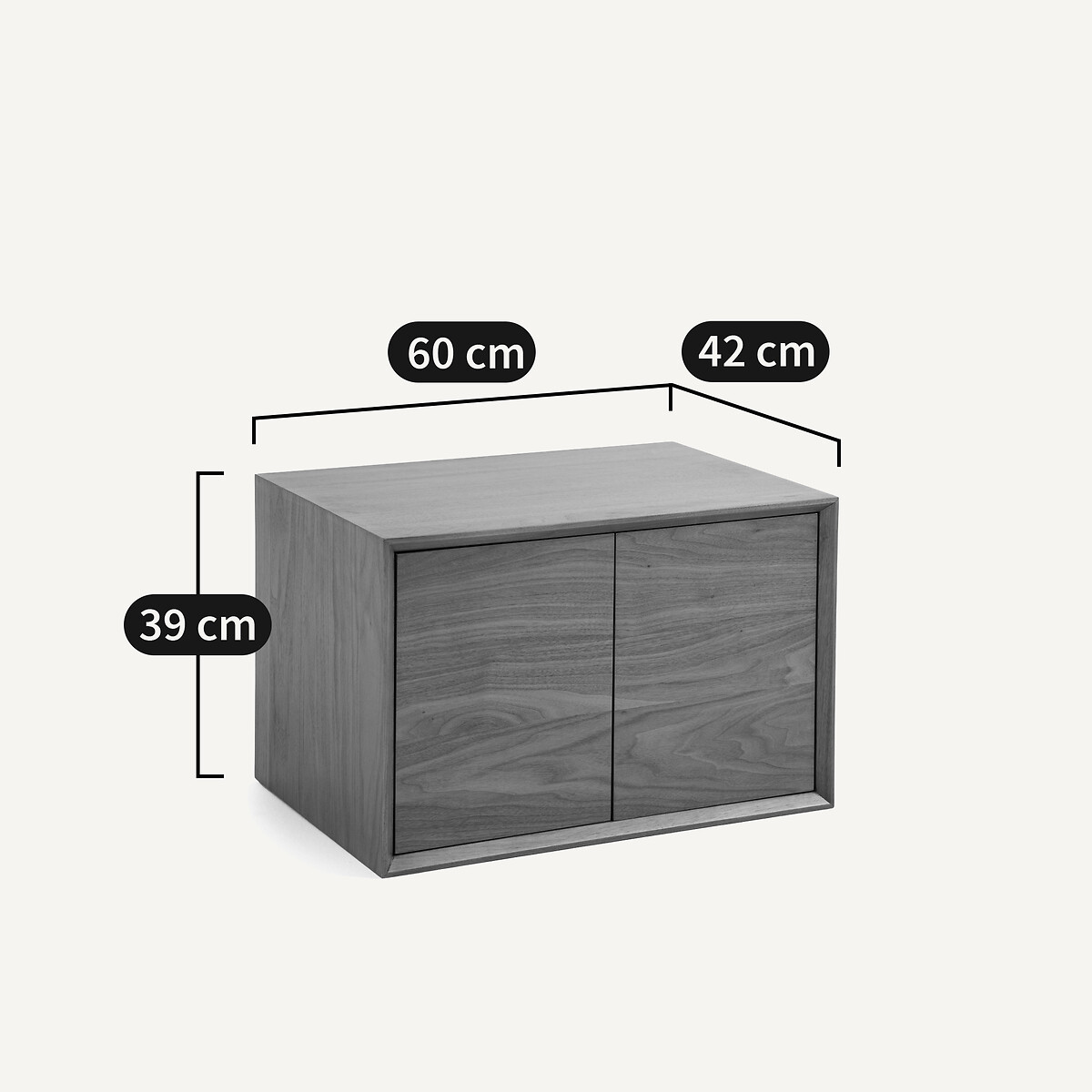 Schrank-Element Archivita XL B60 x T42 cm, Nussbaumfurnier nussbaum, AM.PM