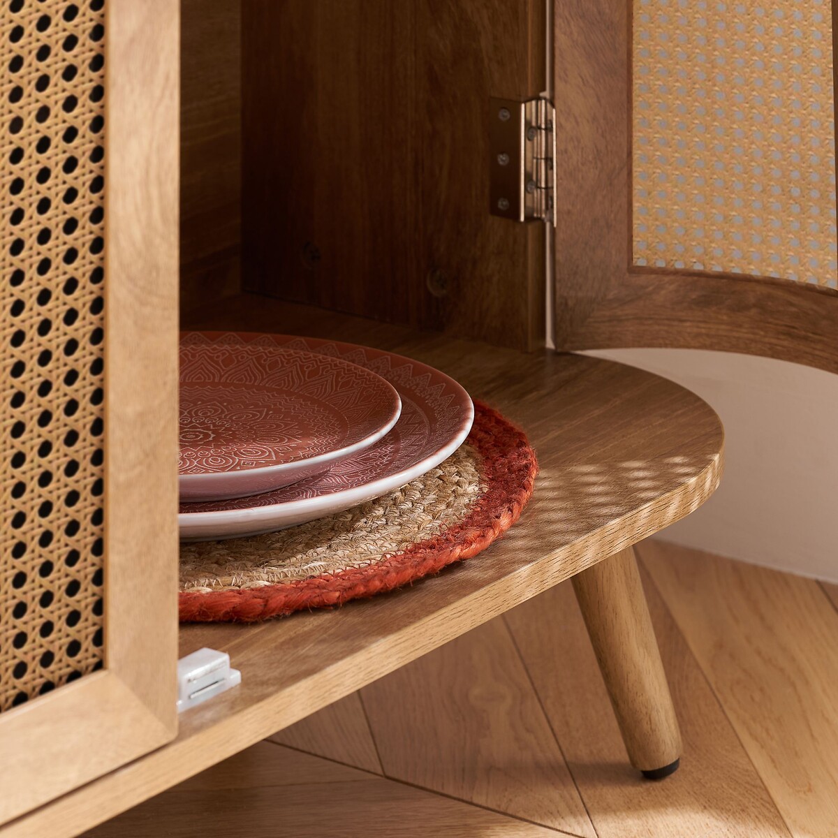 Naya Rattan 2 Door 3 Drawer Sideboard natural oak, SO'HOME