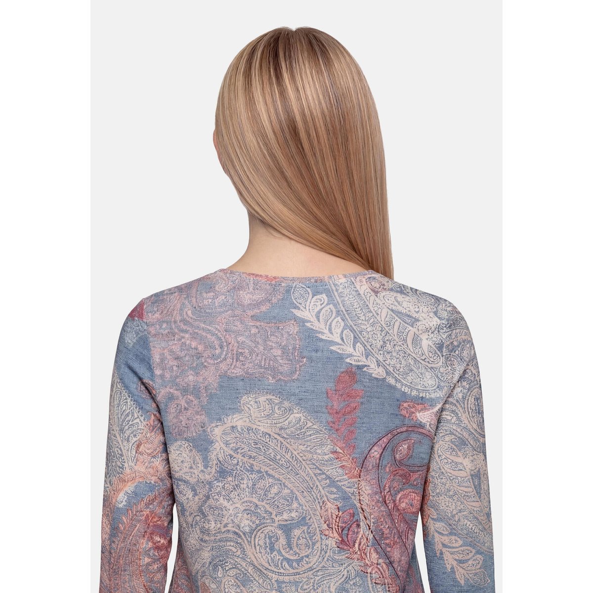 T-shirt basique à imprimé bleu/rouge, BETTY BARCLAY