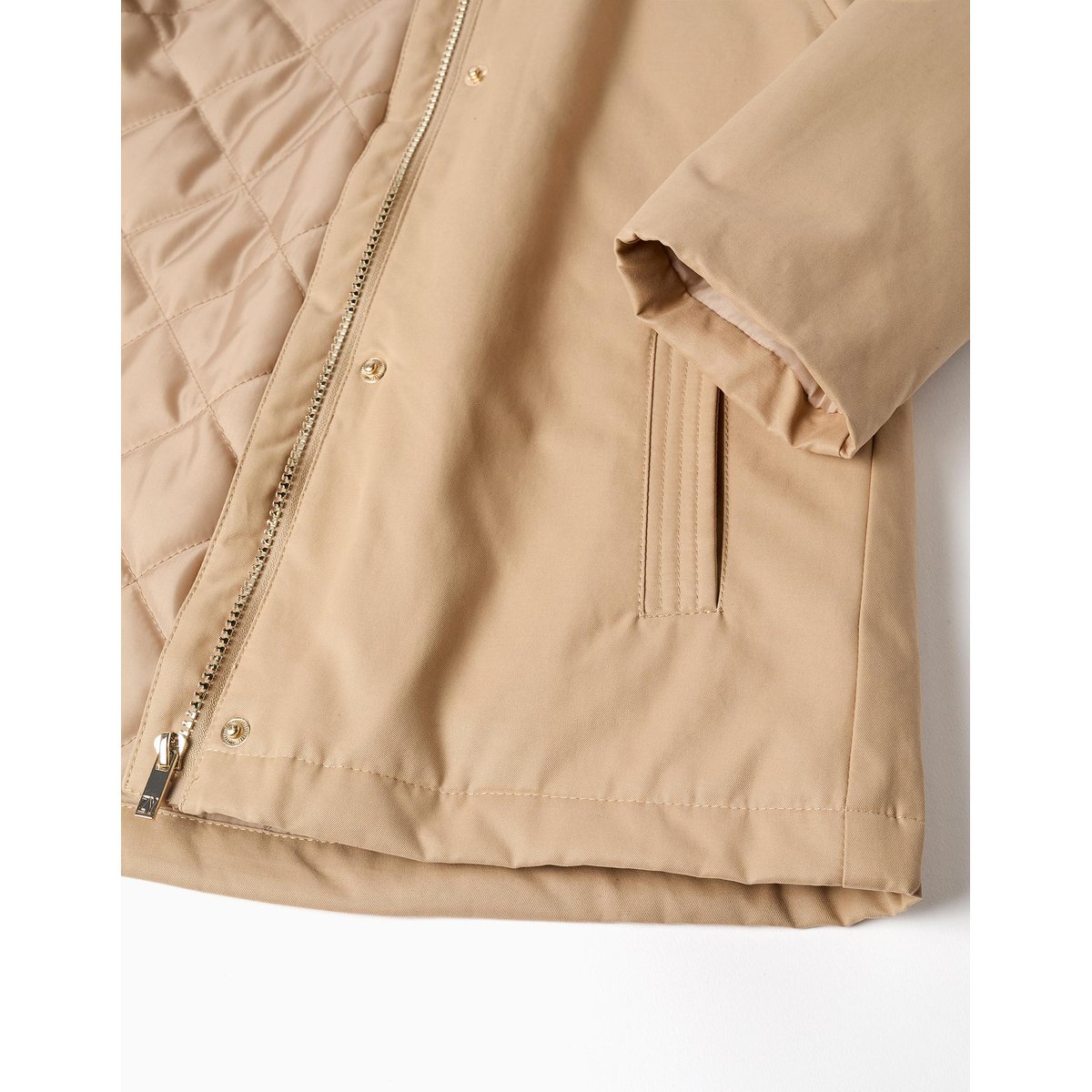 Parka 3-en-1 rembourrée avec capuche beige clair, ZIPPY
