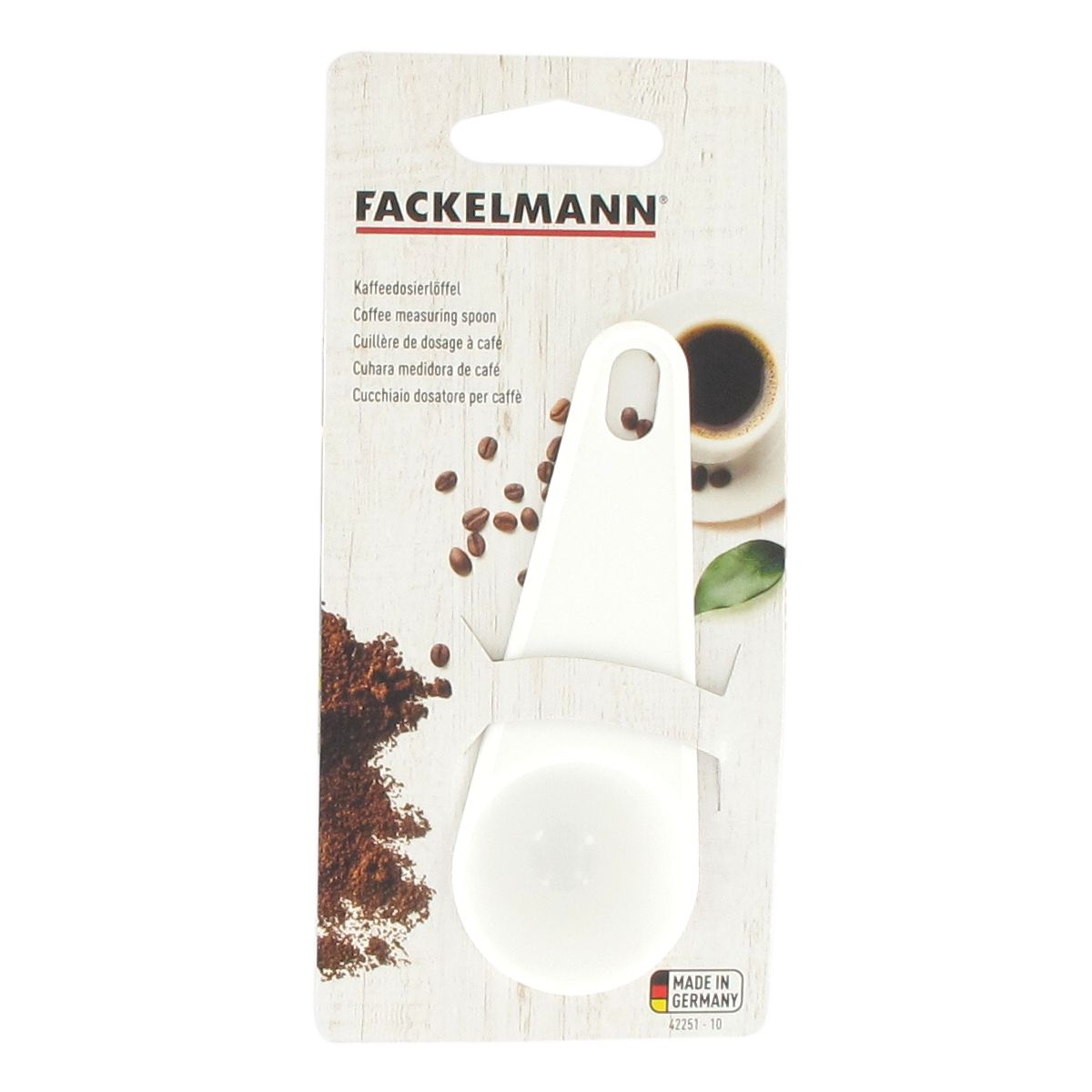 Set de 2 ustensiles cuillère à café plastique PETIT DÉJEUNER blanc, FACKELMANN