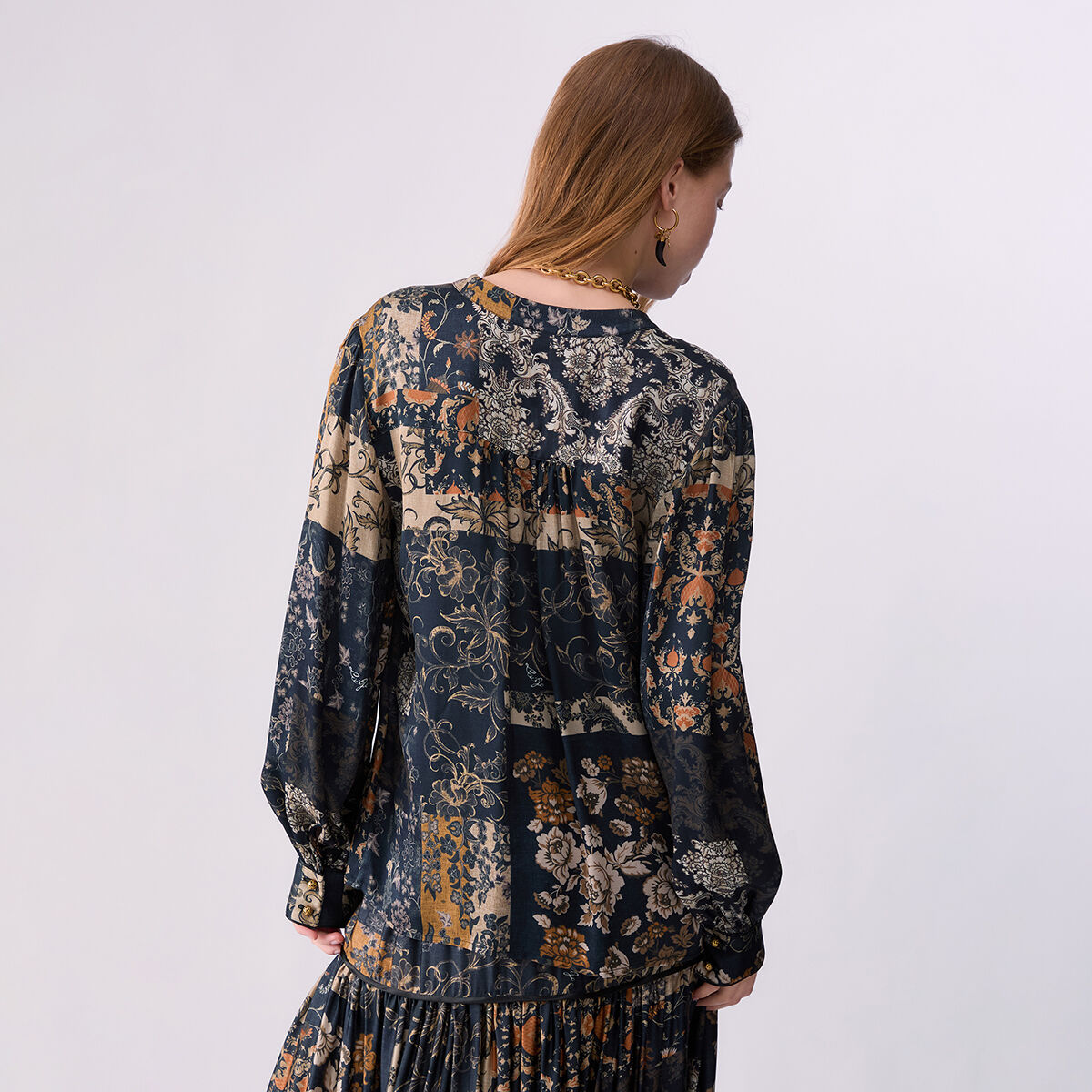 Blouse avec imprimé intégral imprimé à fleurs, LIU JO
