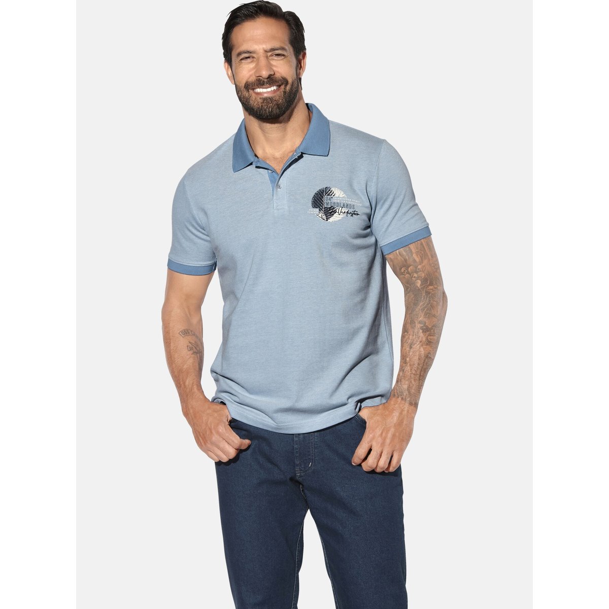 Polo LINDHEIM bleu clair, JAN VANDERSTORM