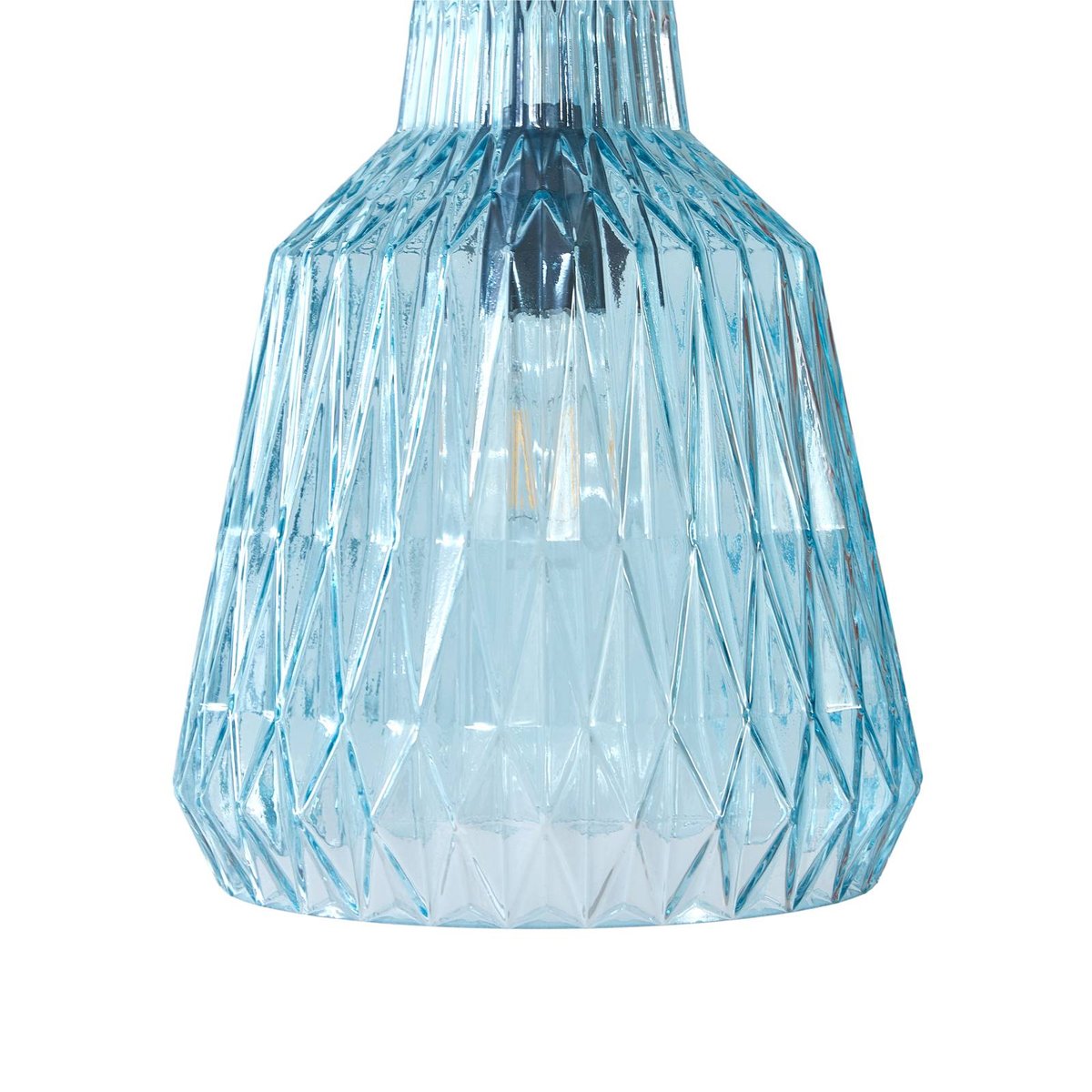 Suspension en verre vintage, Belarion bleu clair, LINDBY