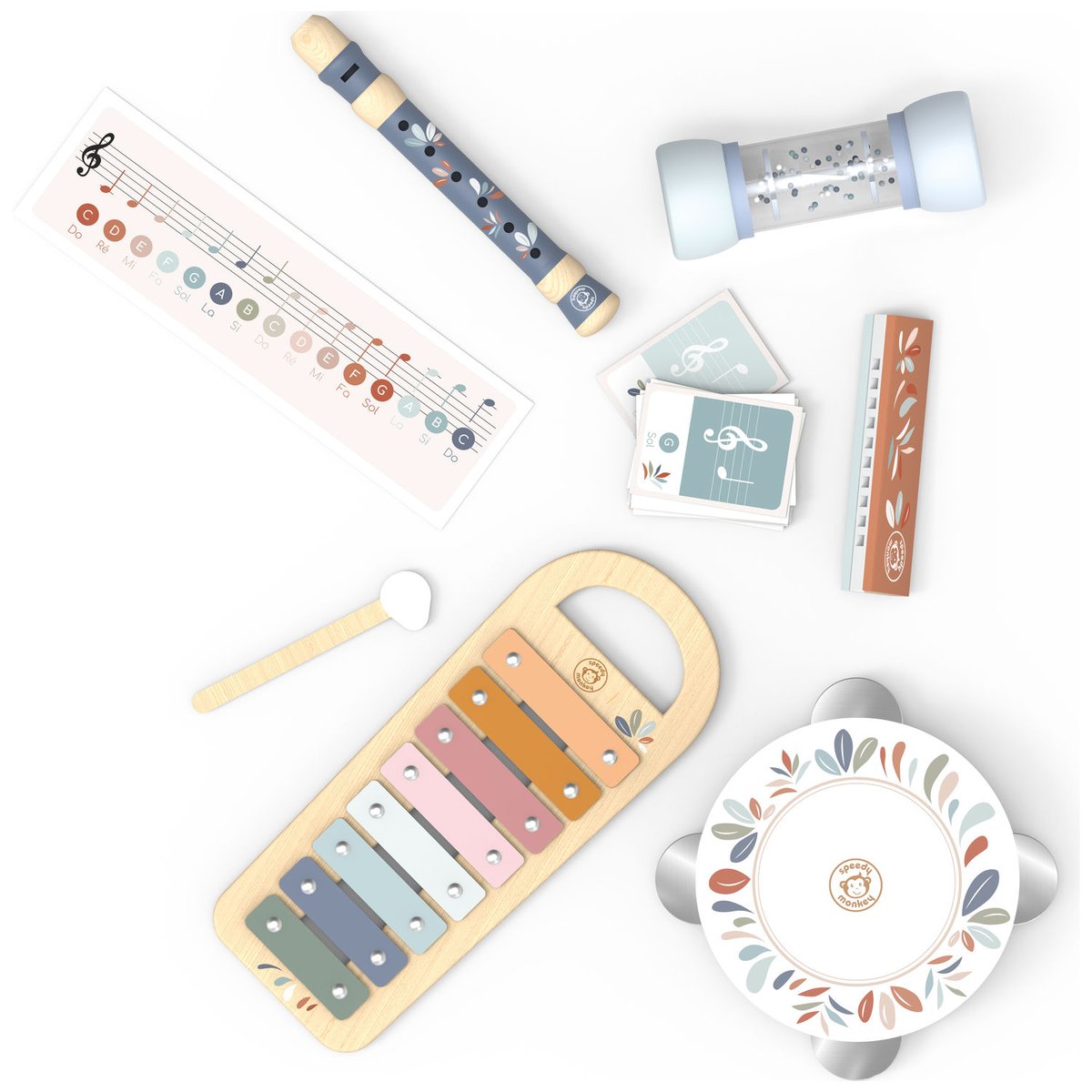 Valise musicale multicolore, SPEEDY MONKEY