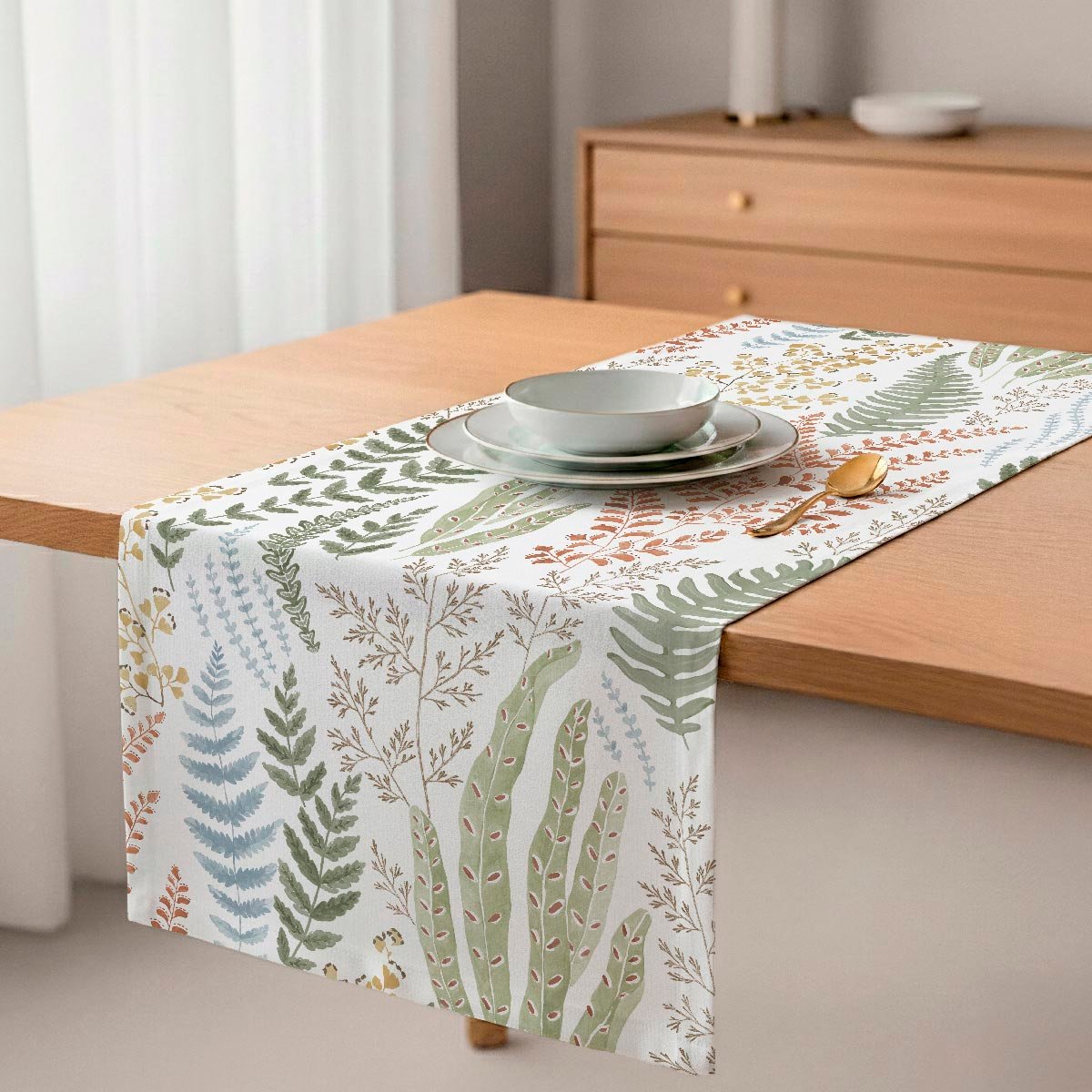 Chemin de table en coton Helecho multicolor, NAF NAF HOME