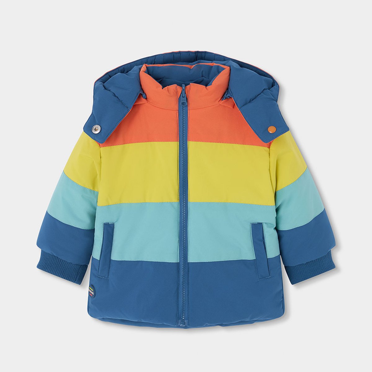 Parka garçon tissu technique réversible noir, BOBOLI