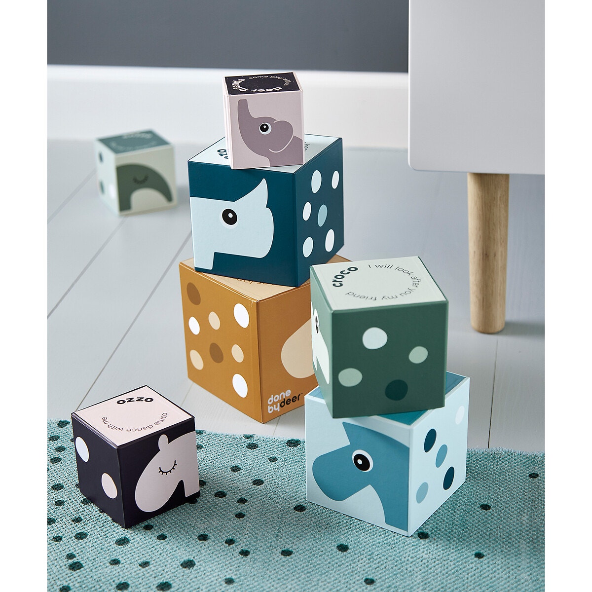 Cubes à empiler deer friends multicolore, DONE BY DEER
