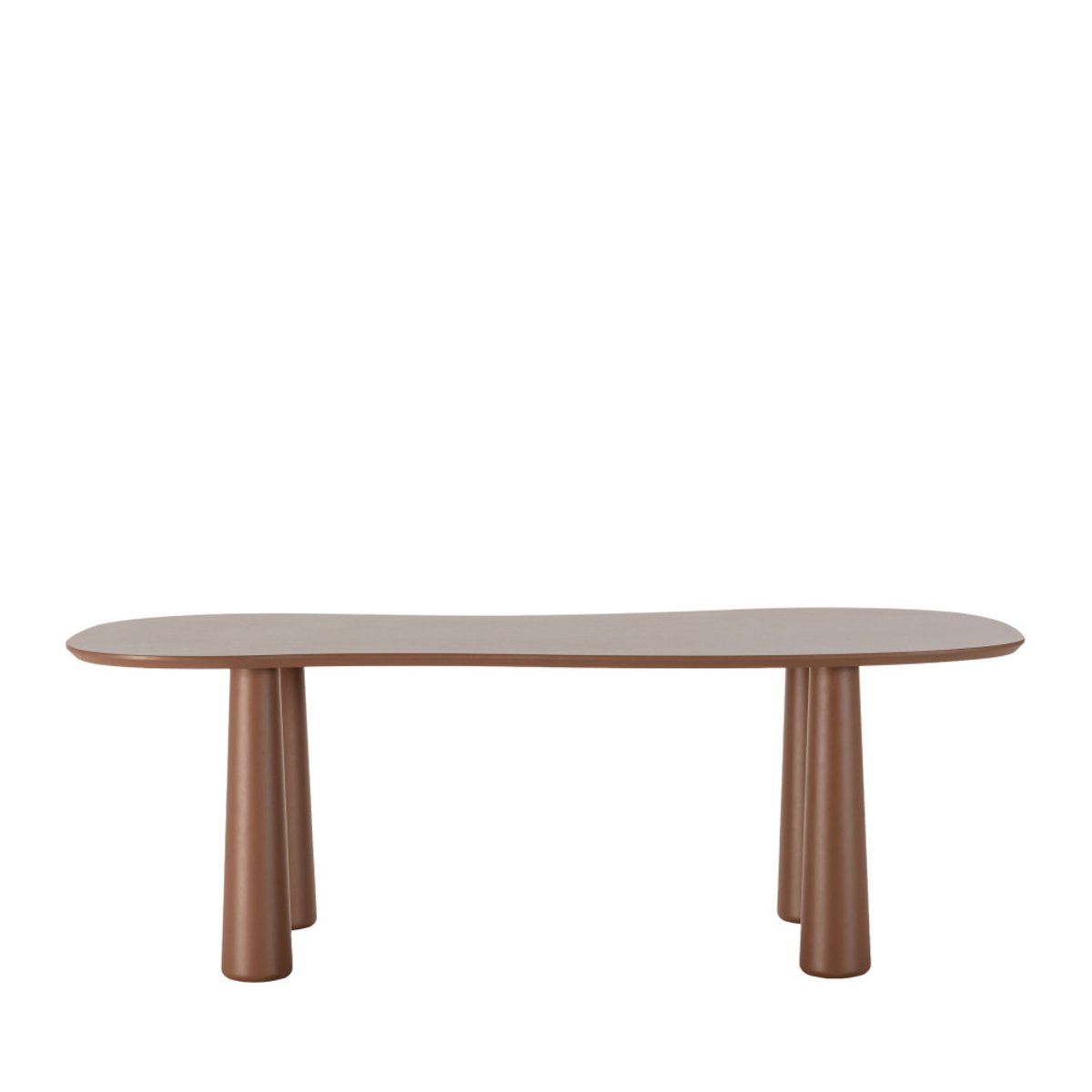 Table à manger 8 personnes organique en bois - ADRINE marron glacé, DRAWER