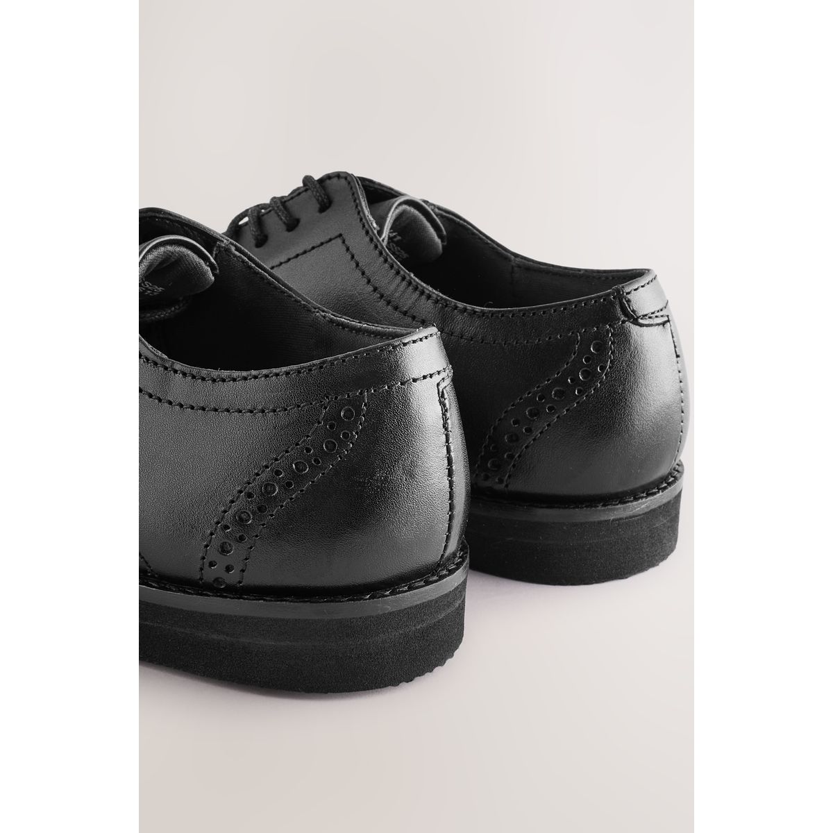 Chaussures richelieu élégantes large noir1, NEXT