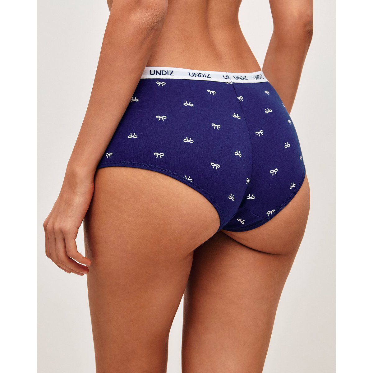 Shorty en coton imprimé noeuds BIGELATIZ PRIN bleu, UNDIZ