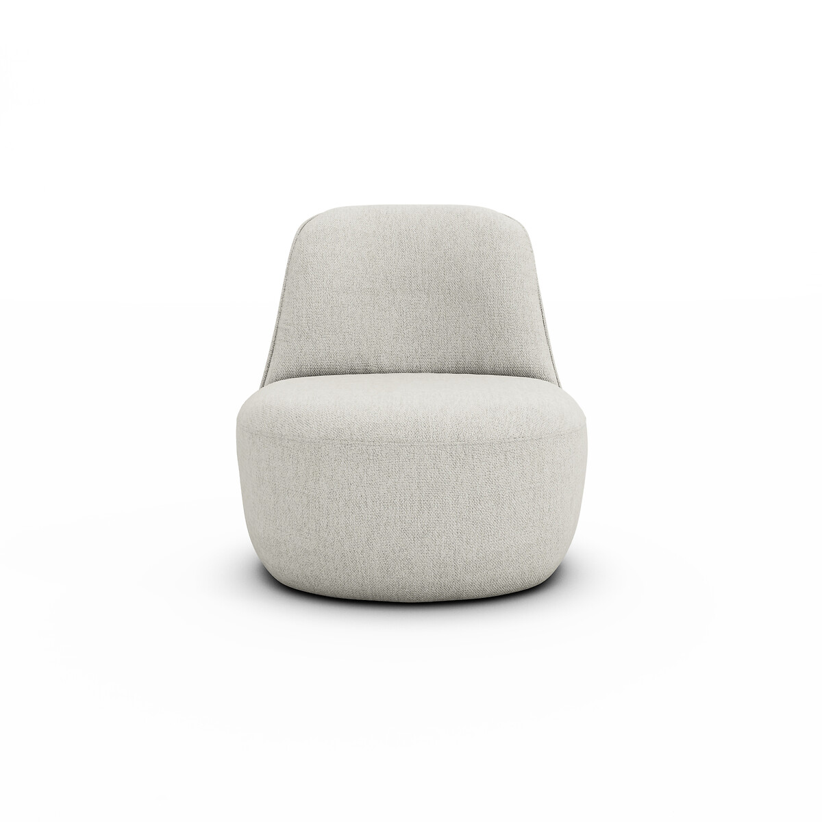 Fauteuil pivotant en chiné bouclette, ROSEBURY grège, AM.PM X EMMANUEL GALLINA