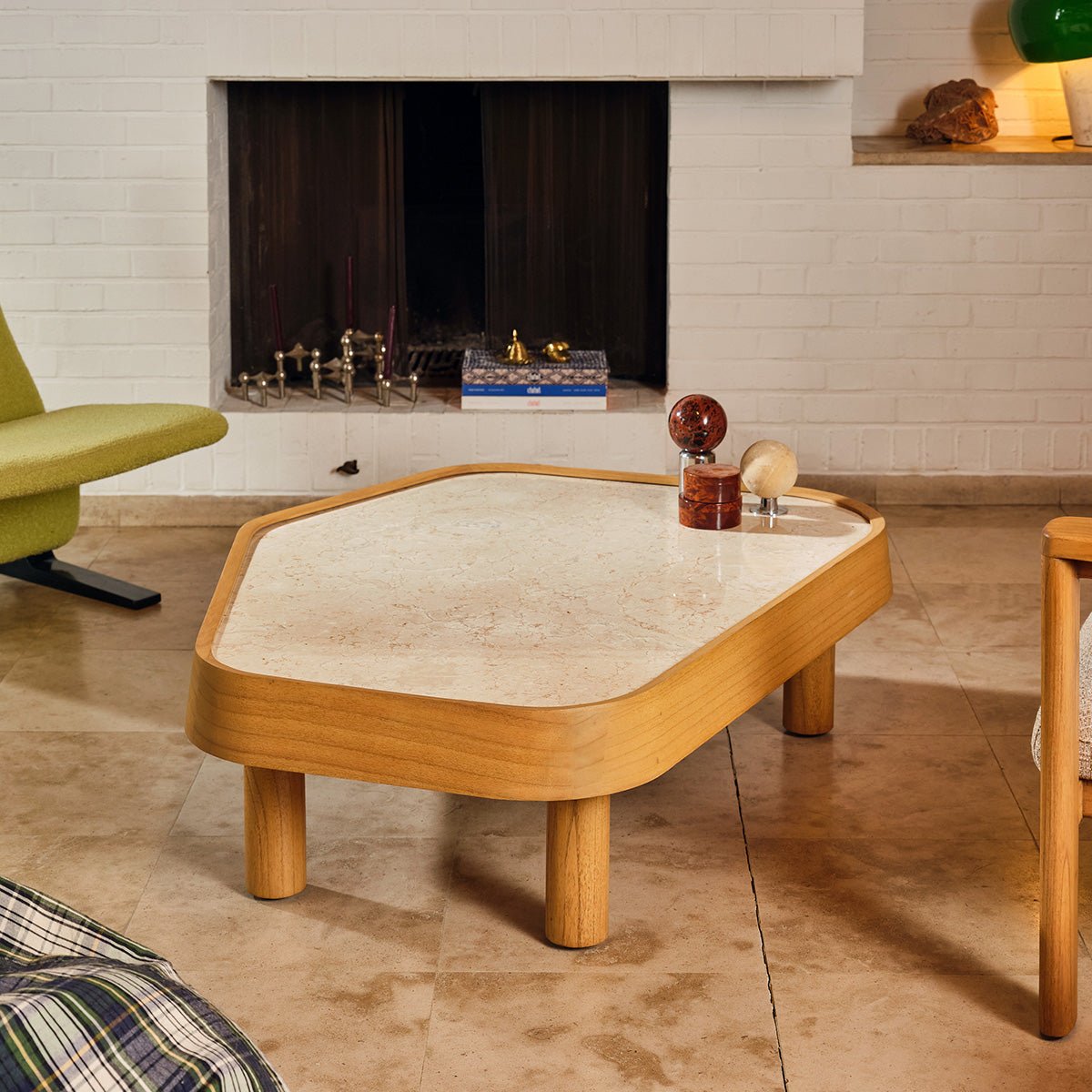 Table basse en mindi organique SIMONE naturel, BERAH GETAH