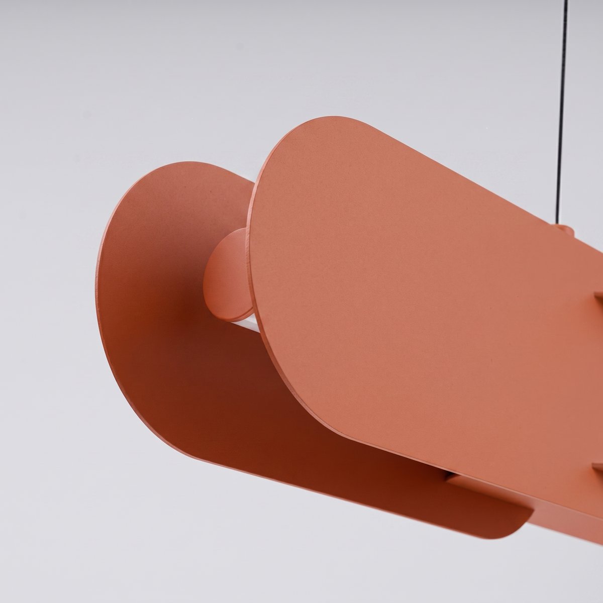 Suspension Acier Ocre Rouge LED 1 Chain ocre rouge, EDEN