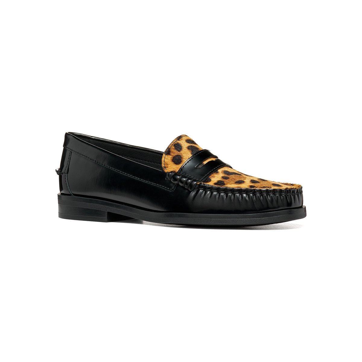 Mocassins en cuir, NOEMEN noir/cognac, GEOX