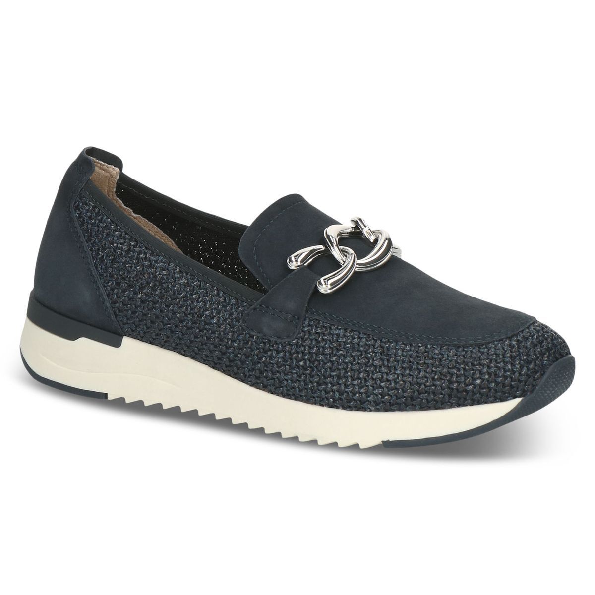 Slipper femme bleu blue océan combiné, CAPRICE