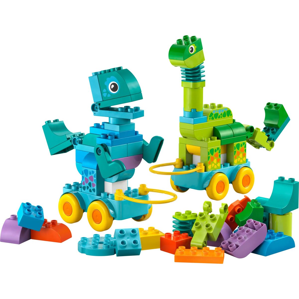 LEGO DUPLO - Dinosaures sur Roues 3-en-1 - Set de Construction Créatif pour Tout-Petits couleur unique, LEGO