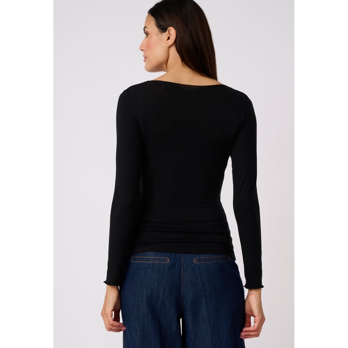 Tshirt manches longues thermolactyl SENSITIVE 2 LIGHT & WARM noir, DAMART