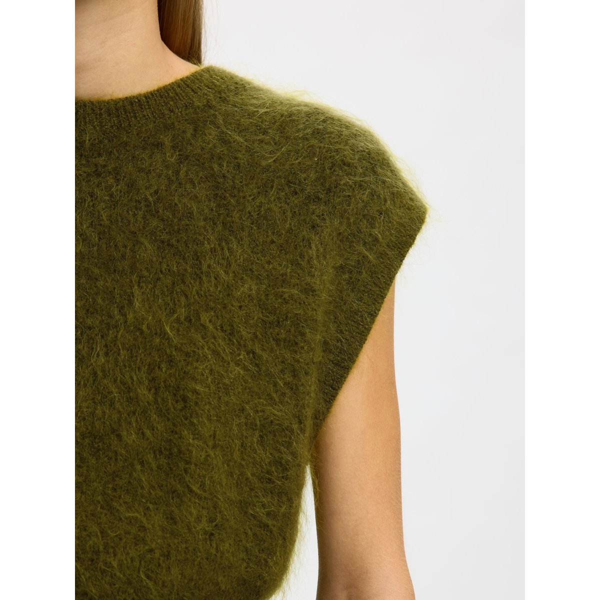 Gilet Tricoté vert - avocado, SELECTED