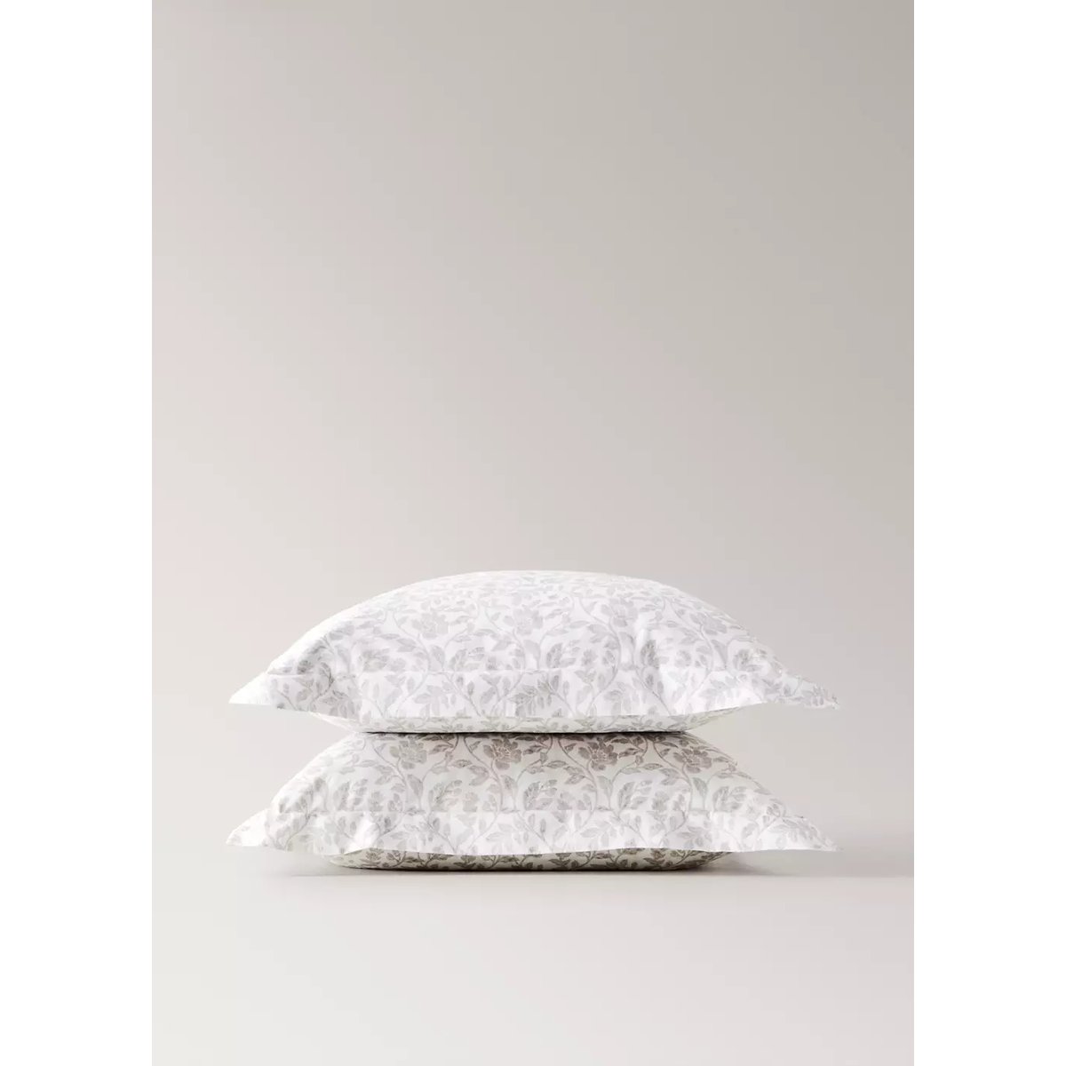 Deux taies d’oreiller imprimé fleuri 60x60 cm écru, MANGO HOME