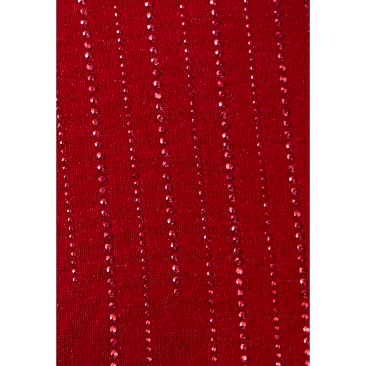 Pull à strass rouge, DAMART