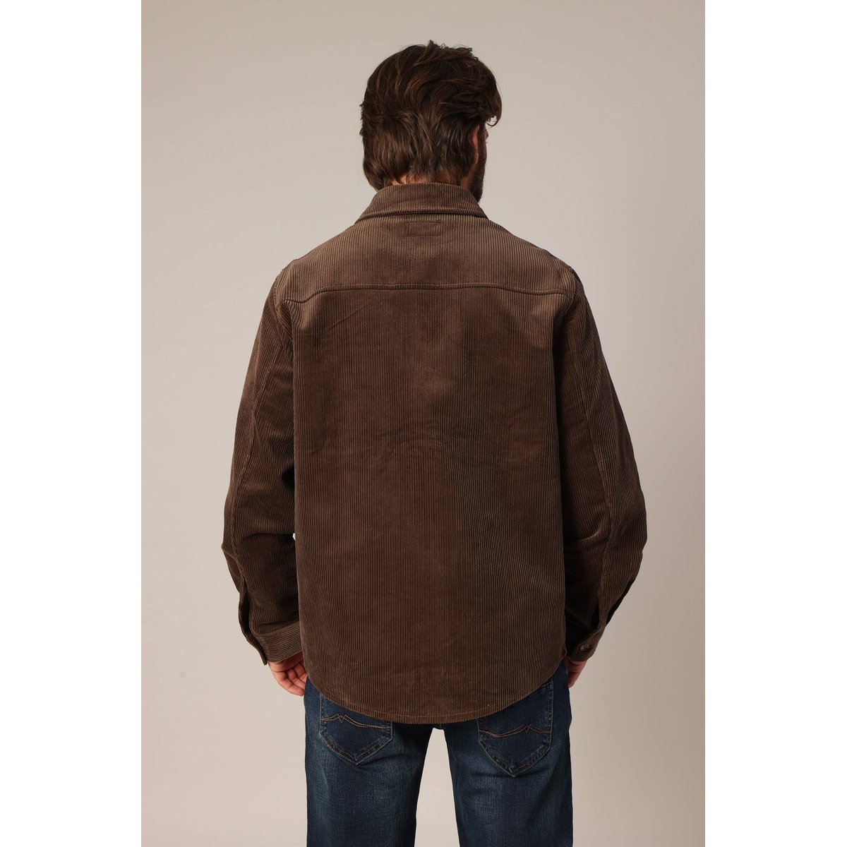 Surchemise en velours 100% coton ALINO espresso, DEELUXE