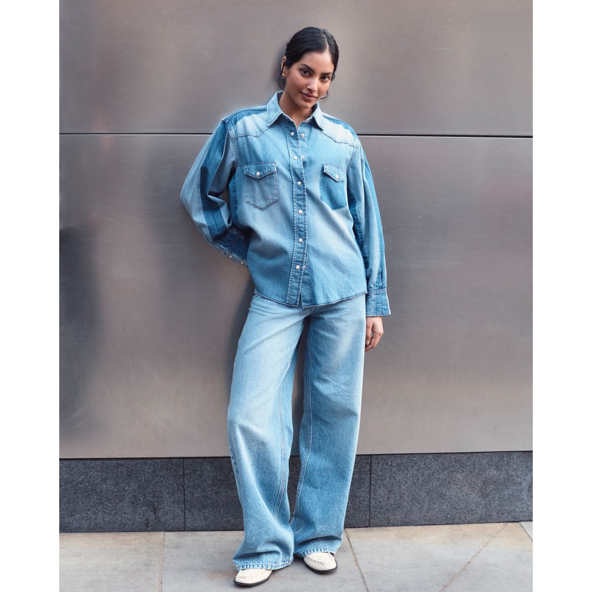 Jean large bleu moyen, NEXT