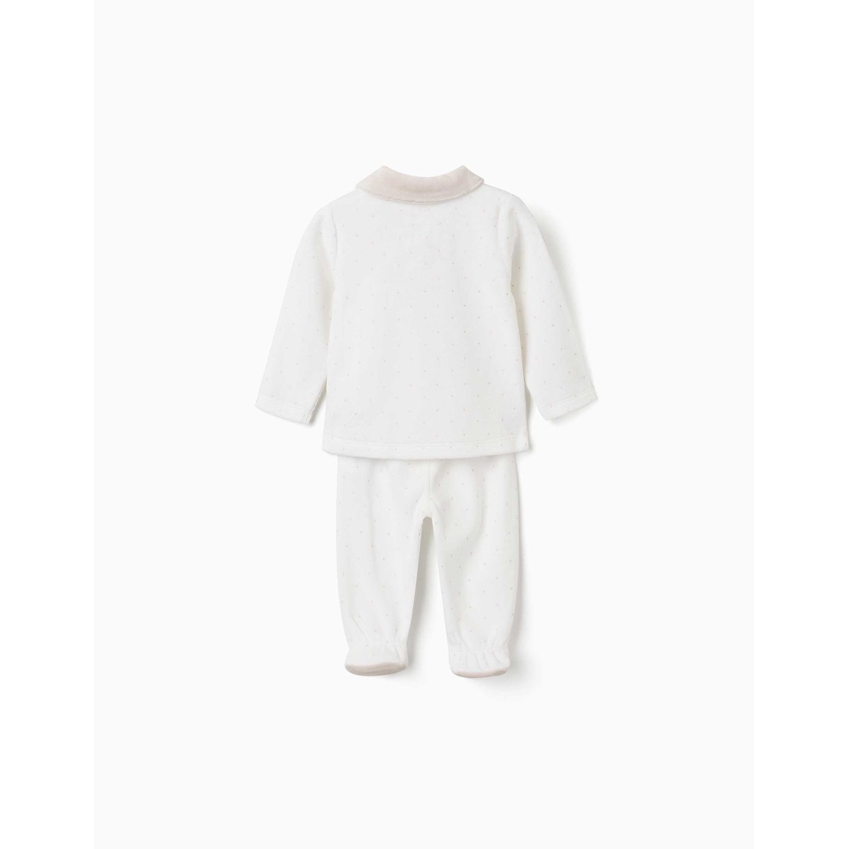 Pyjama en velours avec motif à pois blanc, ZIPPY