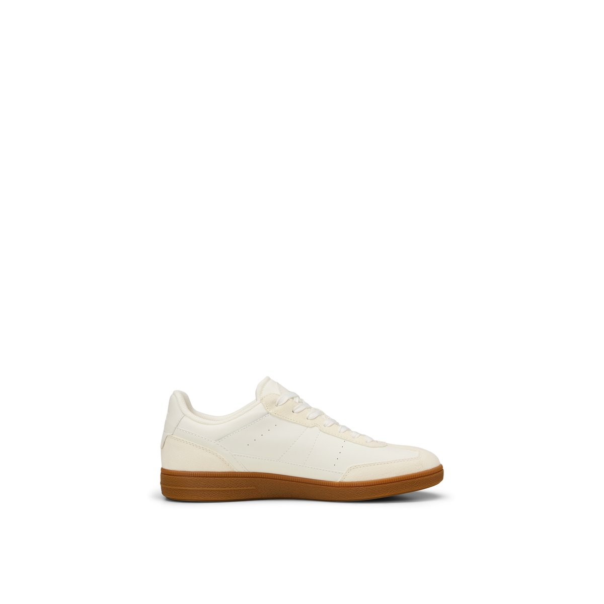 Sneaker modèle Charlie en cuir de vache noble blanc naturel, MARC O'POLO