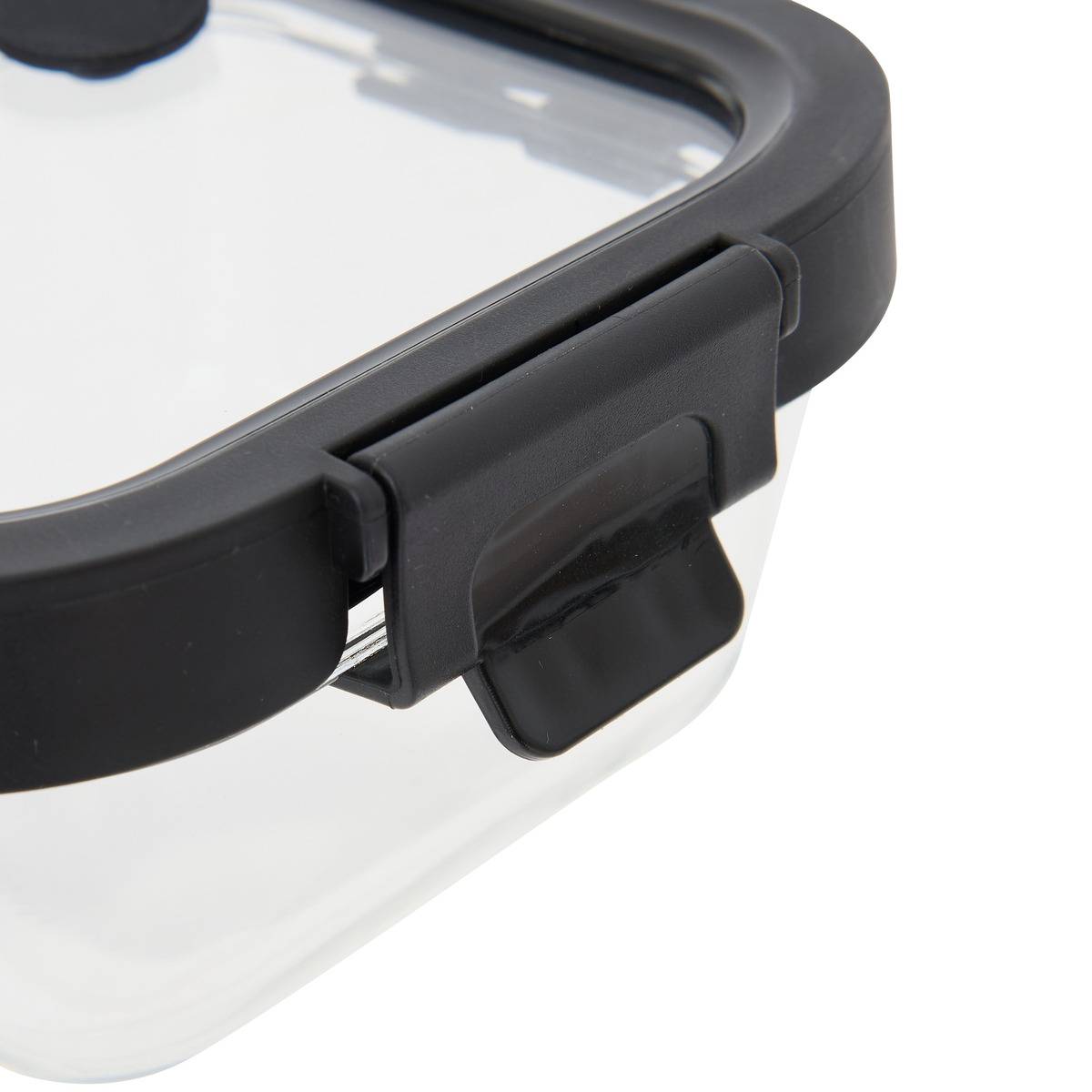 Boîte de conservation carrée 0,32L CLIPEATPLUS transparent, 5FIVE SIMPLY SMART