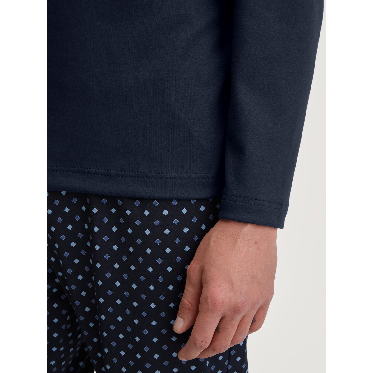Pyjama manches longues Coton RELAX STREAMLINE saphir bleu, CALIDA