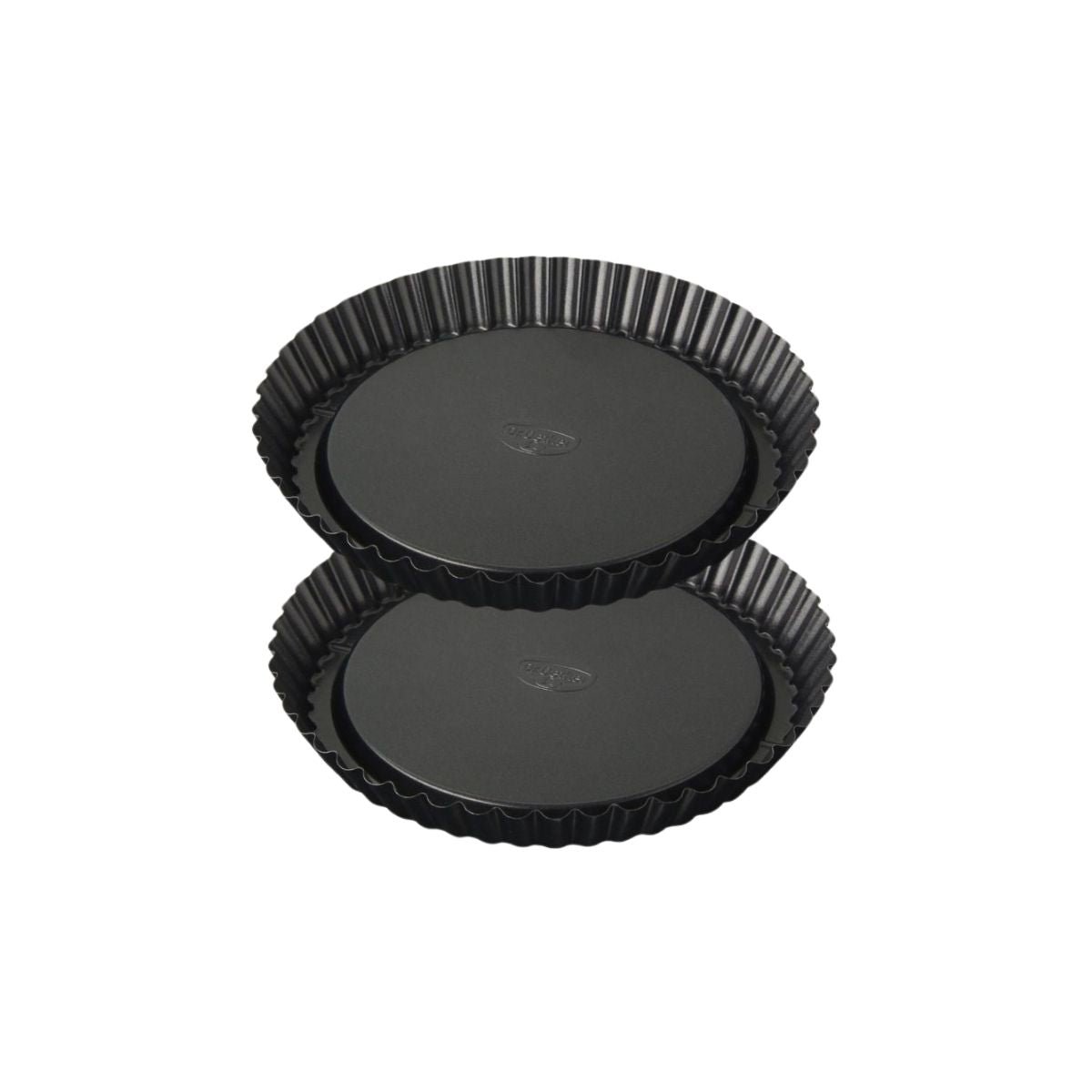 Ensemble de 2 Moules à tarte renversée 22 cm TRADITION noir, DR OETKER