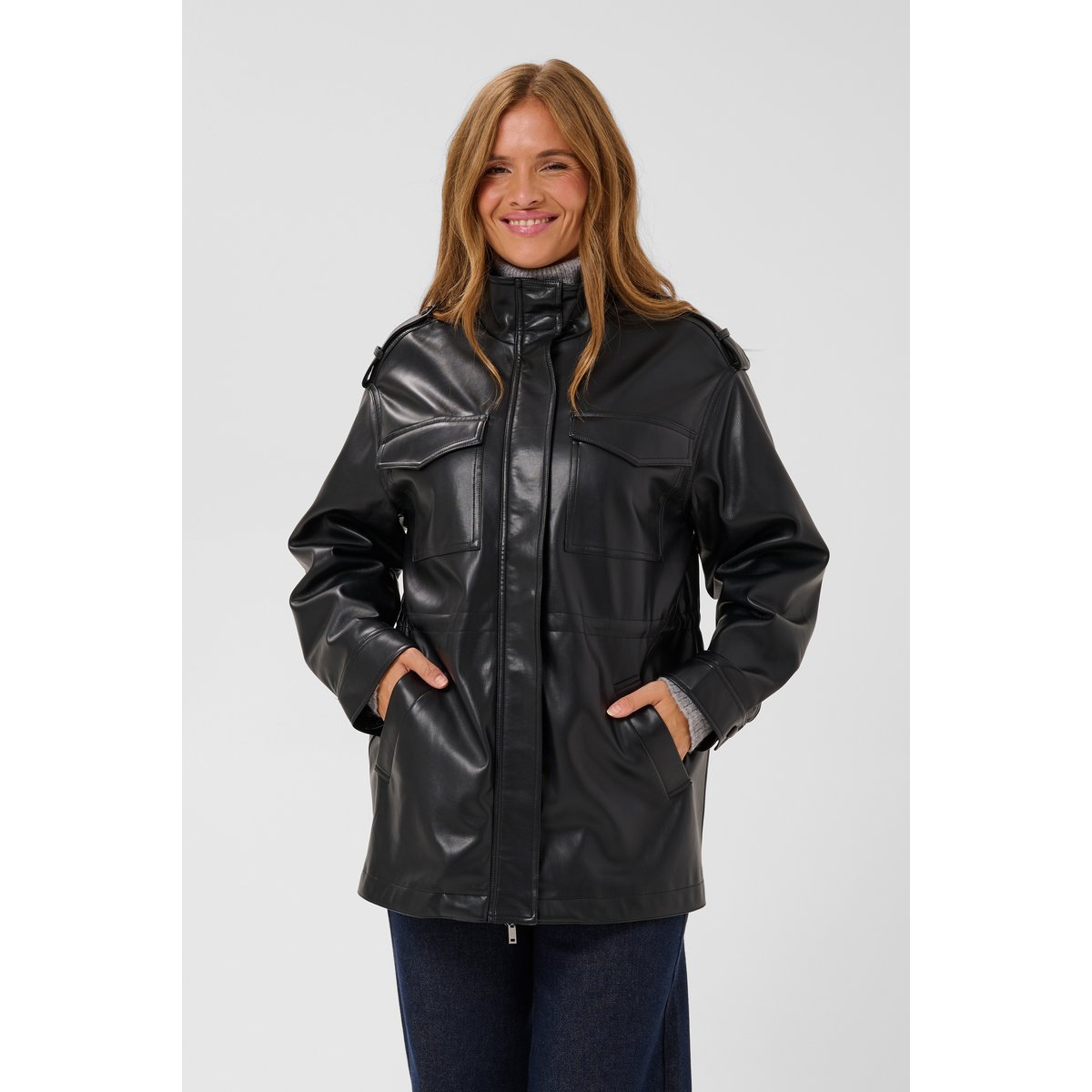 Manteau noir black deep, KAFFE