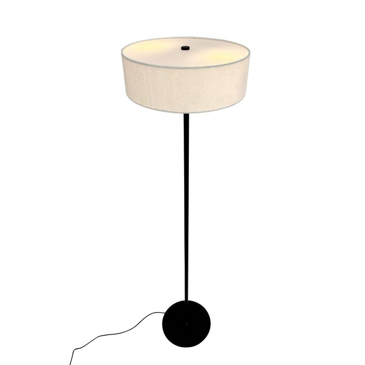 Lampadaire en métal et tissu Noir/Blanc Calix noir/blanc, DYBERG LARSEN