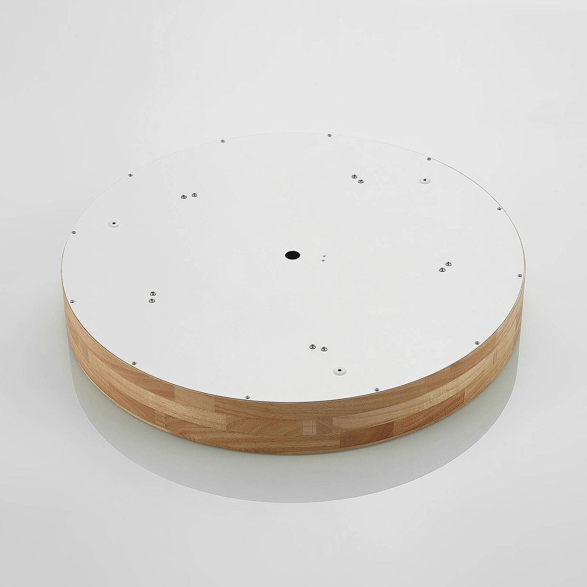 Plafonnier en bois traditionnel, Tanju bois clair, blanc, LINDBY