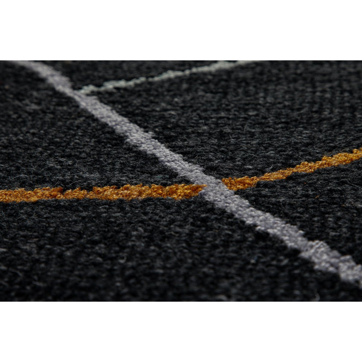 Tapis laine & viscose tufté main , Nox anthracite, WECON HOME