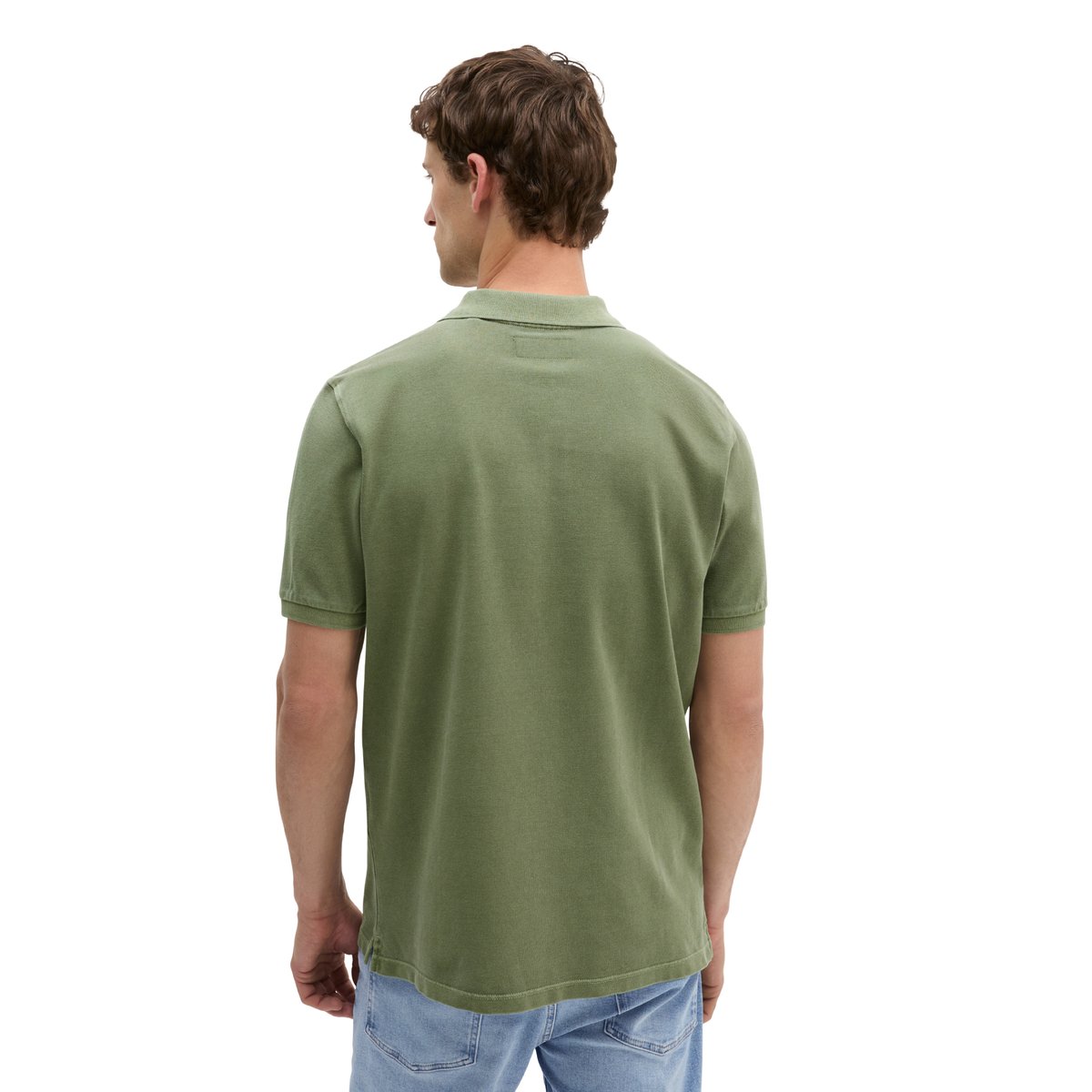 Polo Piqué Garment-dyed régulier en coton bio vert, MARC O'POLO