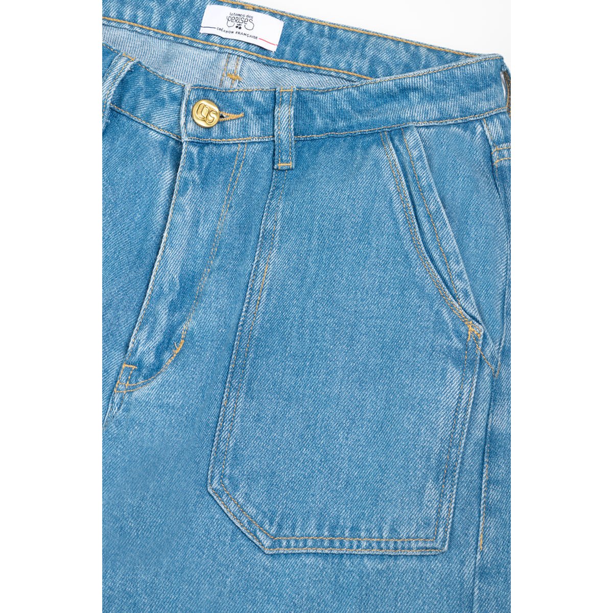 Jeans loose, large VICTORIA, longueur 34 blue, LE TEMPS DES CERISES