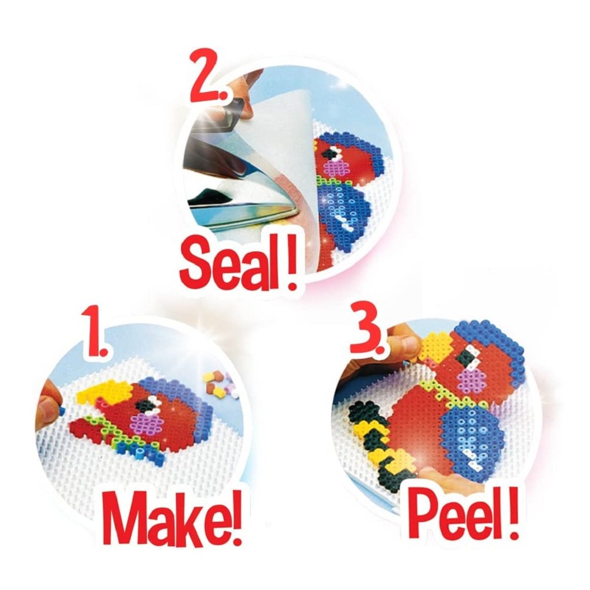 Pot 4000 perles plastique beige, HAMA
