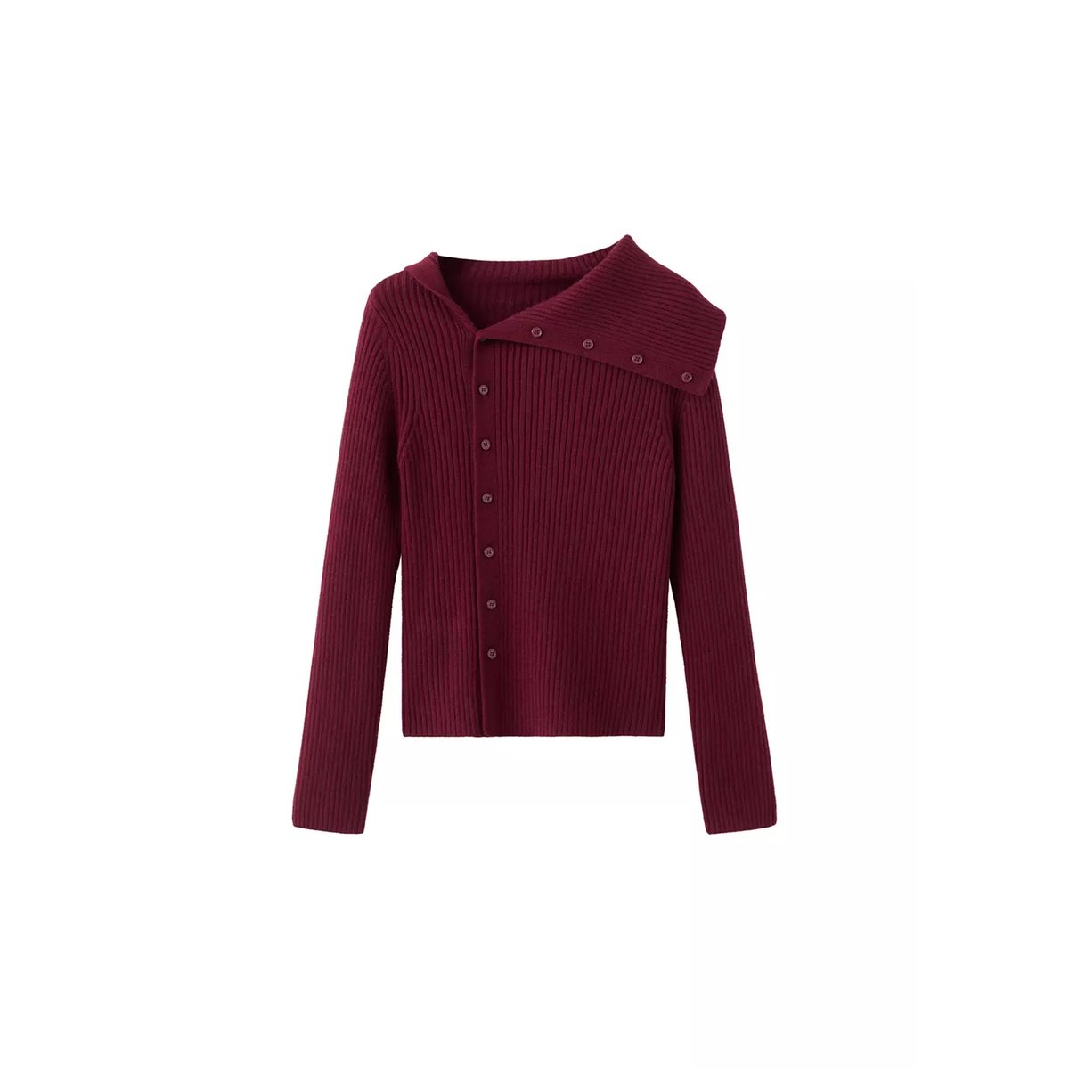 Cardigan en maille à revers rouge, MANGO