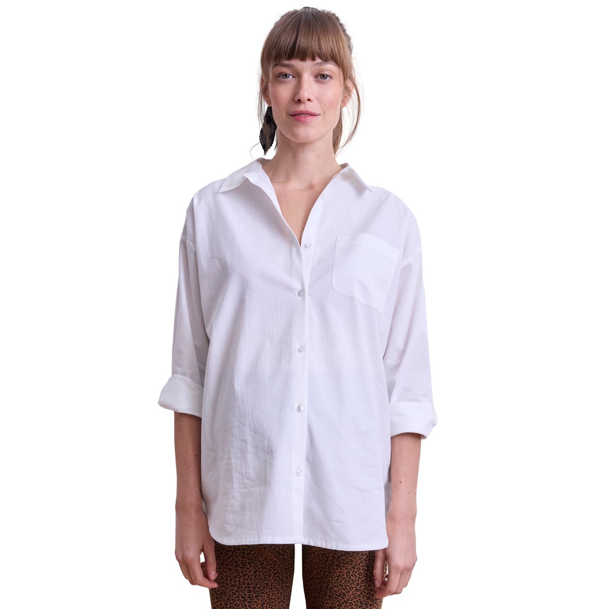 Chemise grossesse et allaitement blanc, VERTBAUDET