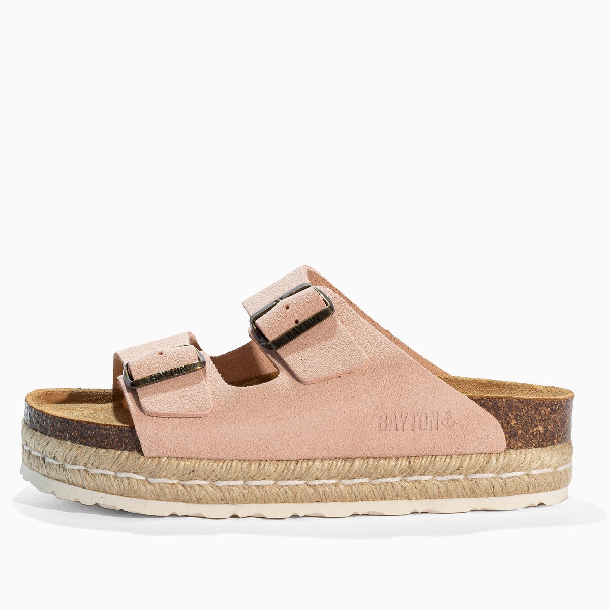 Sandales en cuir suedé OLYMPE orange, BAYTON