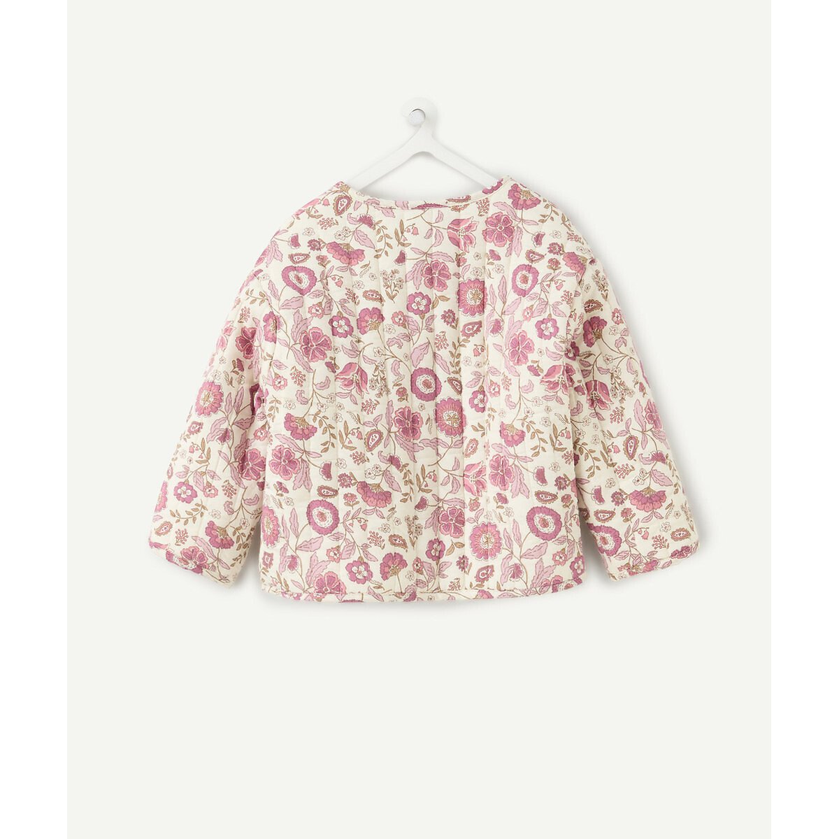 Veste boutonnée imprimée fleuri ecru, TAPE A L'OEIL