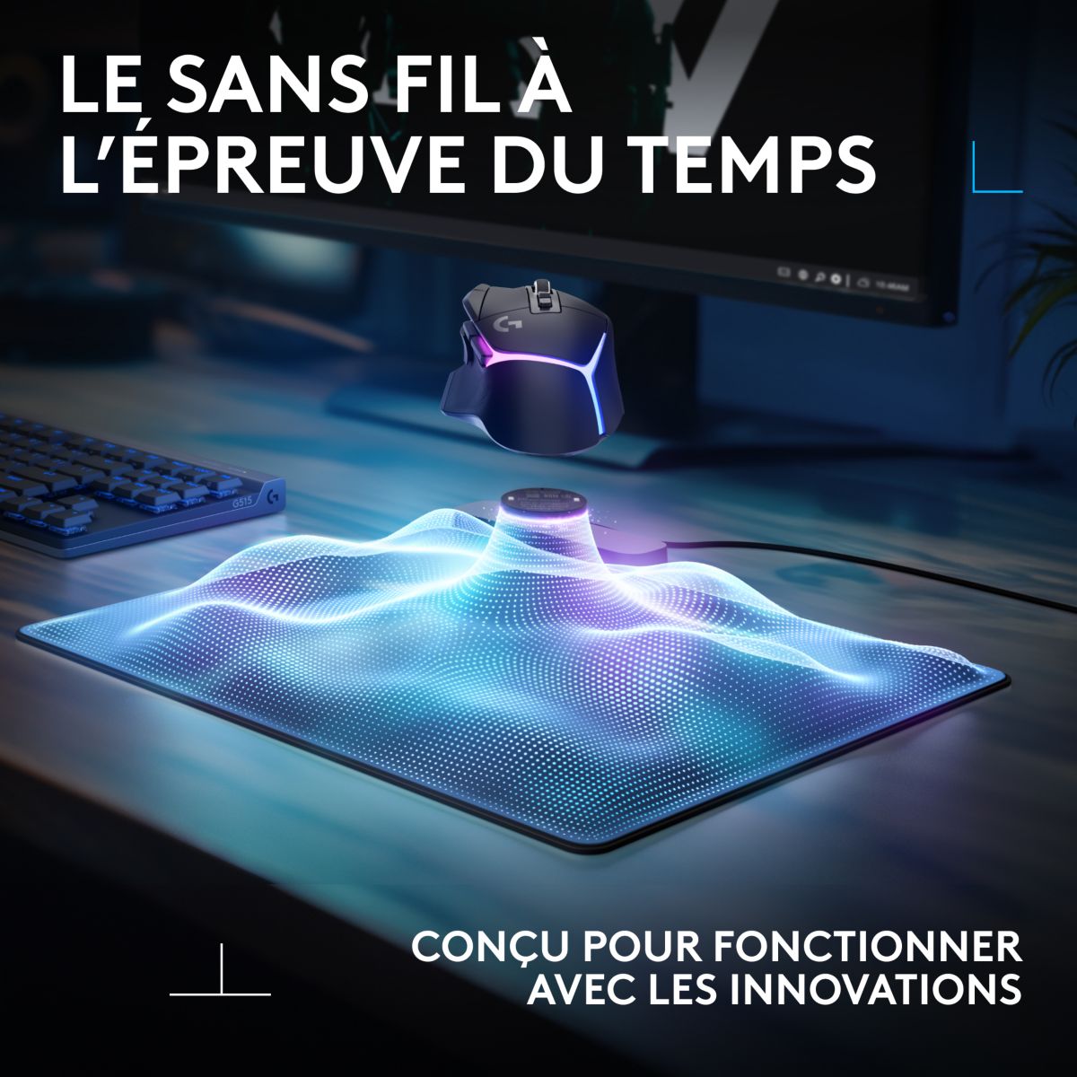 Tapis de souris POWERPLAY 2 couleur unique, LOGITECH