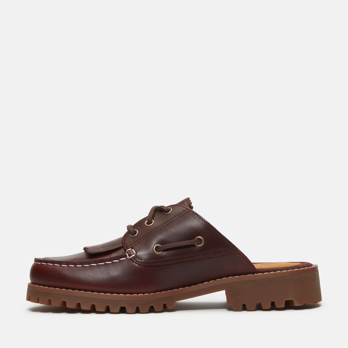 Mules Norren en cuir bordeaux foncé, TIMBERLAND