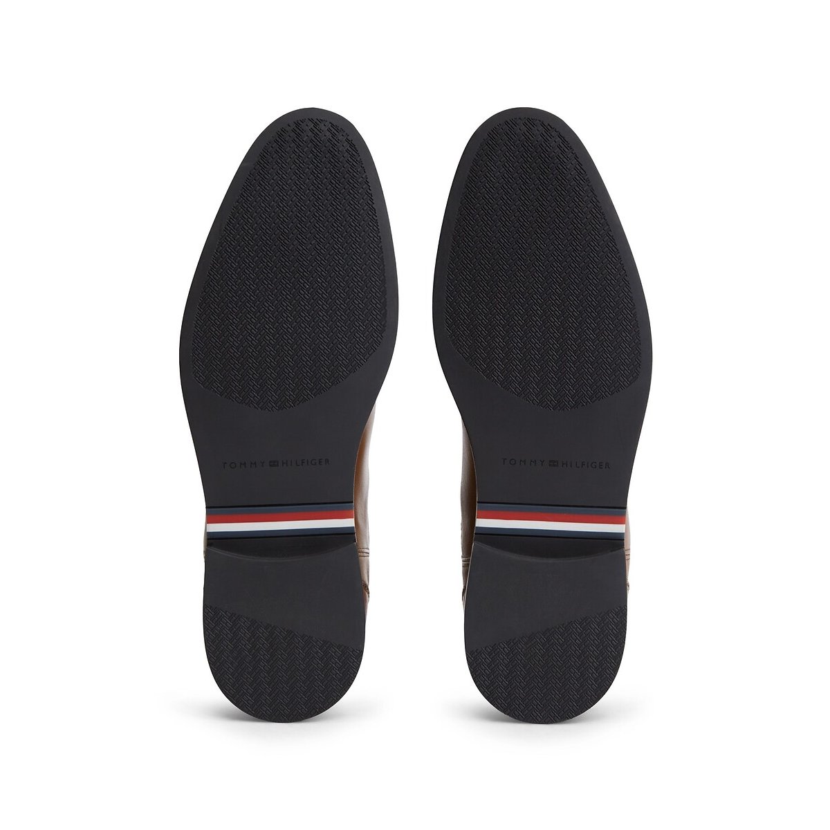 Bottines chelsea en cuir cognac, TOMMY HILFIGER