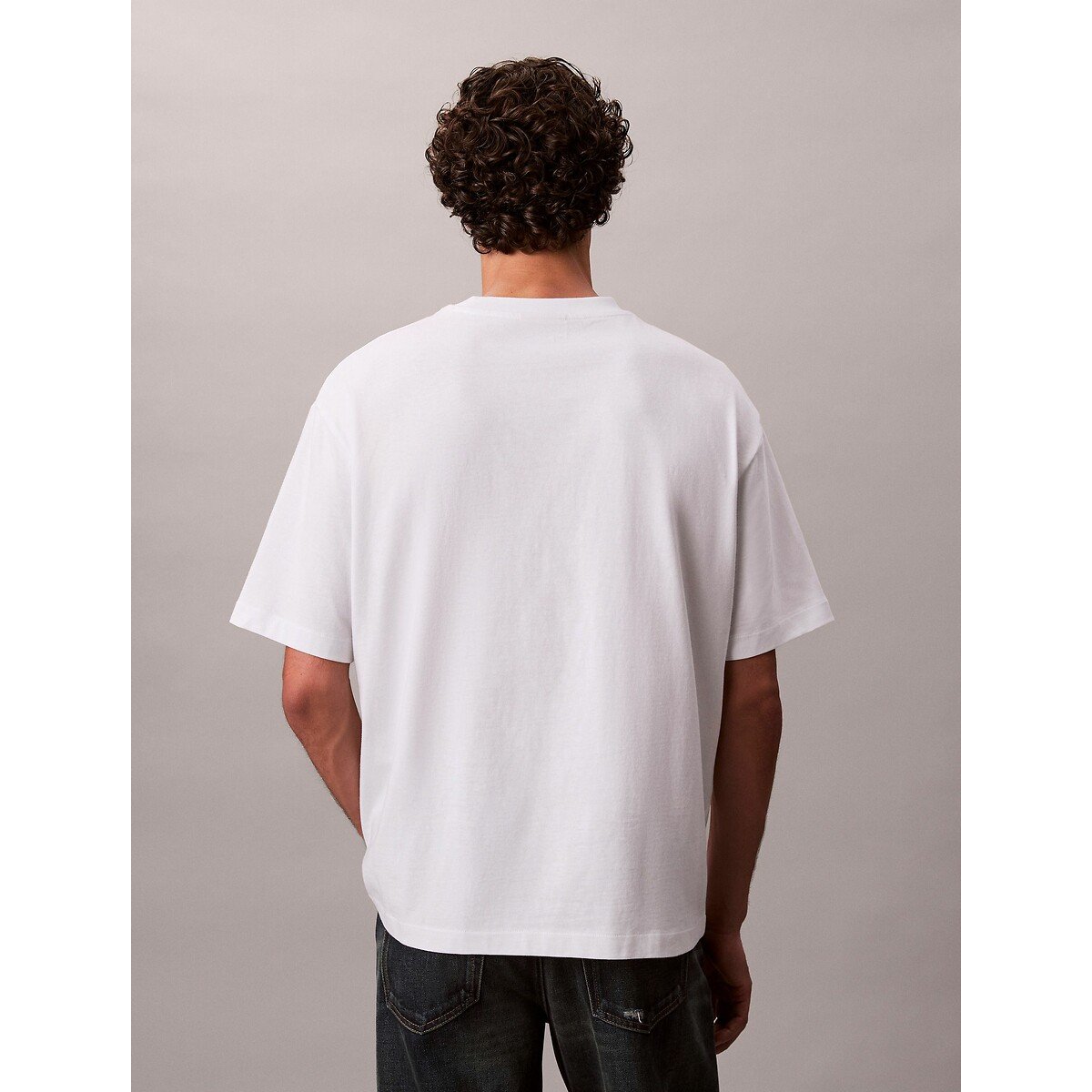 Relaxed fit T-shirt with short sleeves white, CALVIN KLEIN
